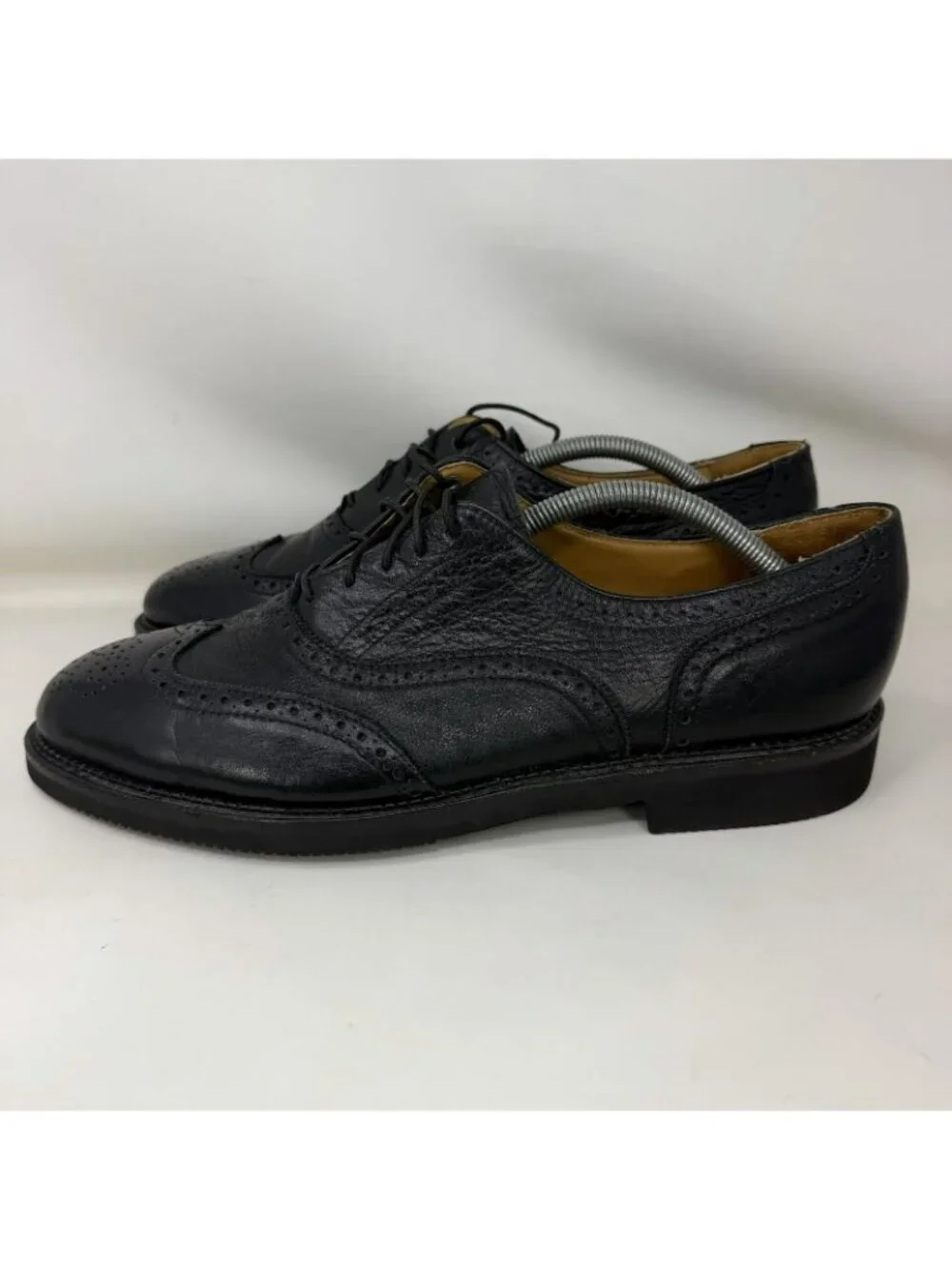 Vintage Cole Haan Made in USA Leather Wingtip Oxfords Black Men’s Size 11 D